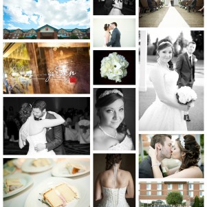 photo montage of hilton garden inn wedding day