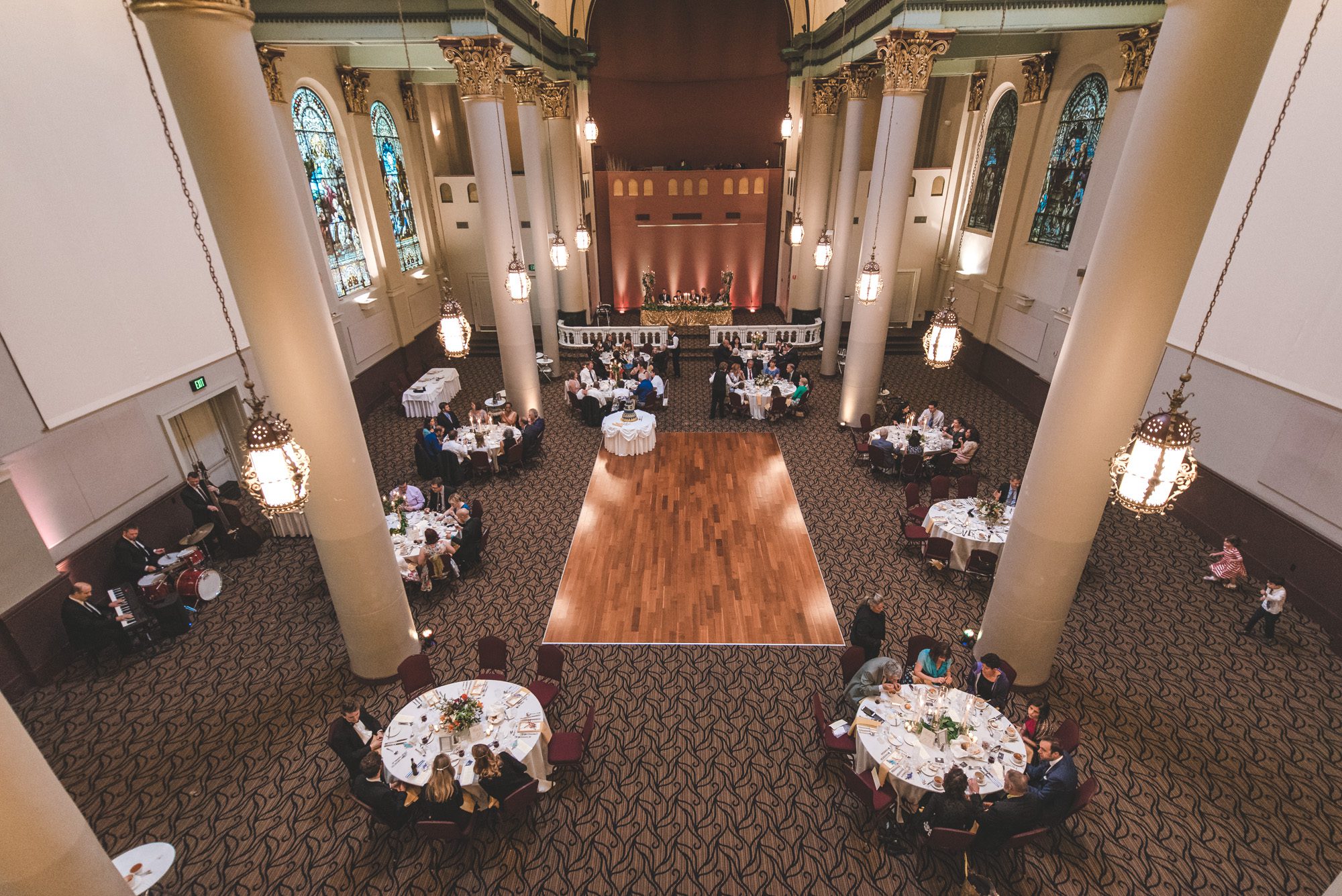 pittsburgh's grand hall at the priory wedding photo
