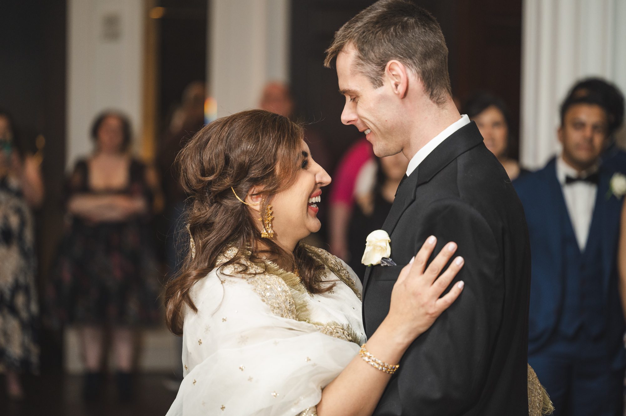 Downtown Pittsburgh Wedding Couple Dancing